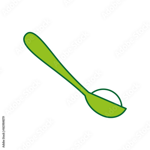 spoon with sugar powder vector illustration design