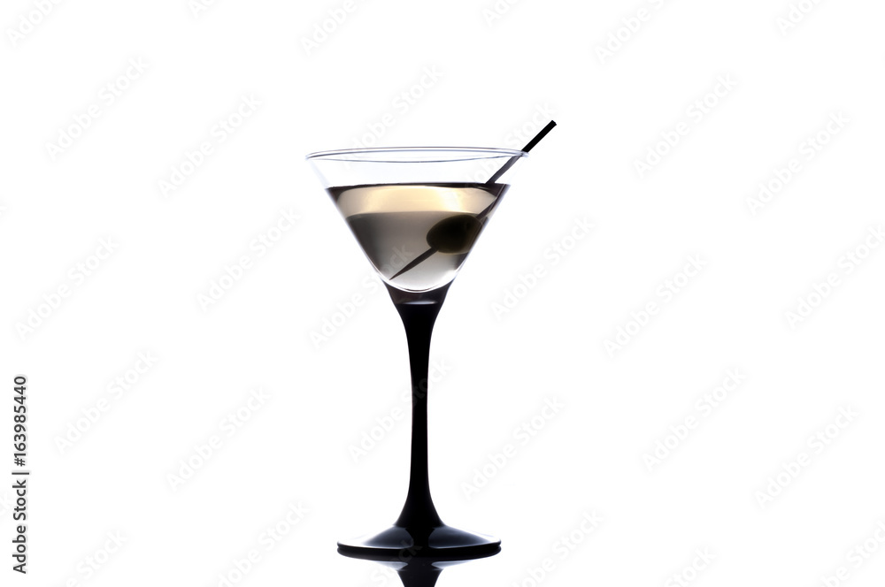 Cocktail martini with olive Cocktail martini with olive