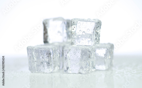 ice on white background