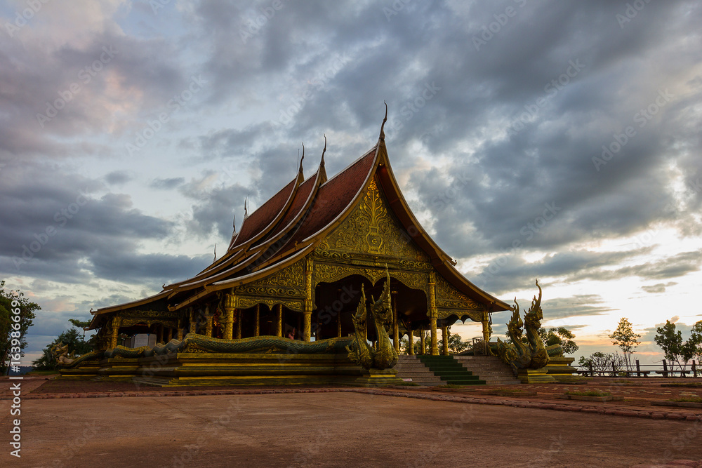 Temple Sirindhorn Wararam Phuproud,artistic, Thailand ,public place