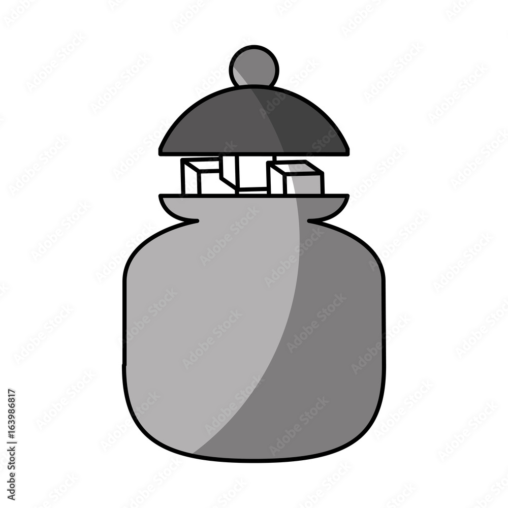 Obraz premium sugar pot with cubes vector illustration design