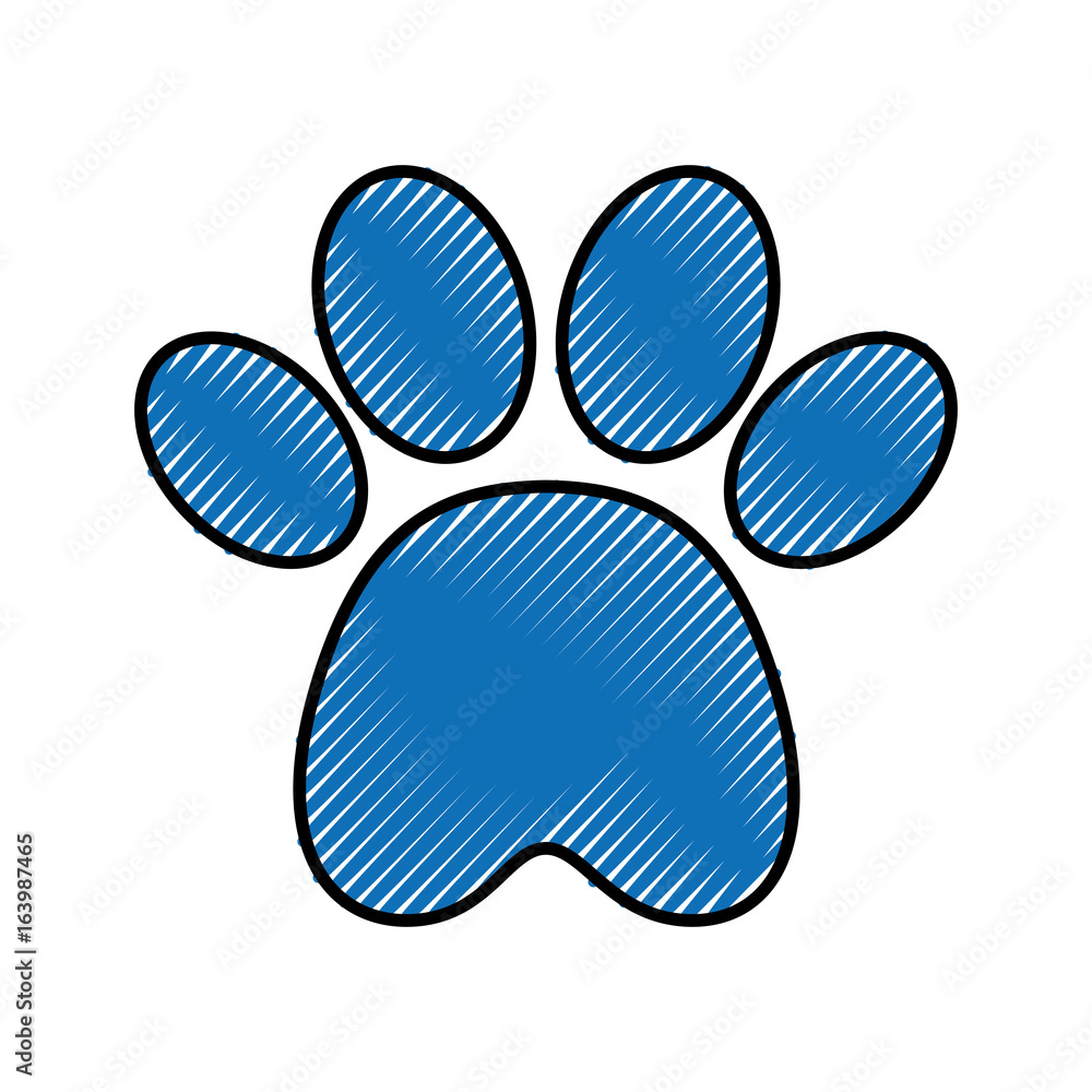 paw footprint mascot isolated icon vector illustration design paw footprint mascot isolated icon vector illustration design