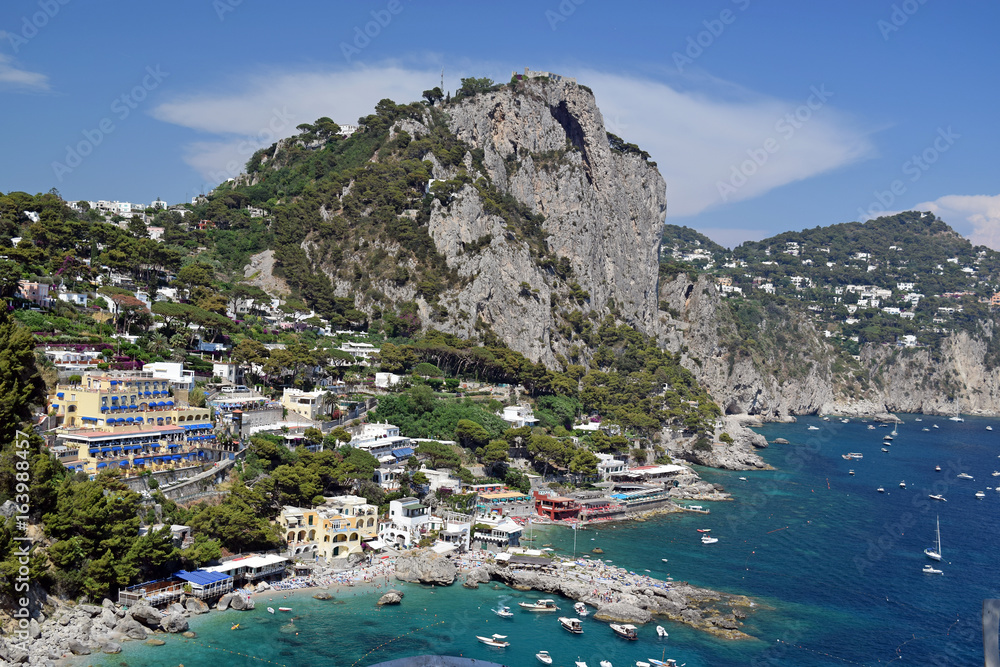 view of Marina Piccola in Capri, Italy