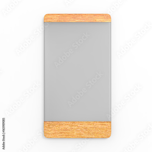 3d rendering of smartphone icon in new fasion stype on the white background photo