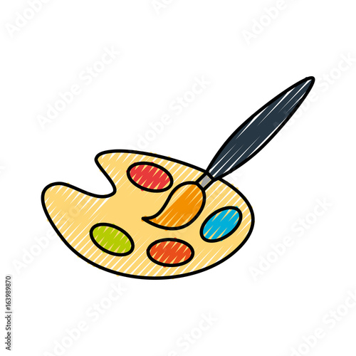 paint pallette isolated icon vector illustration design