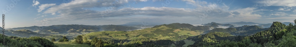 Panorama view in Pieniny national park