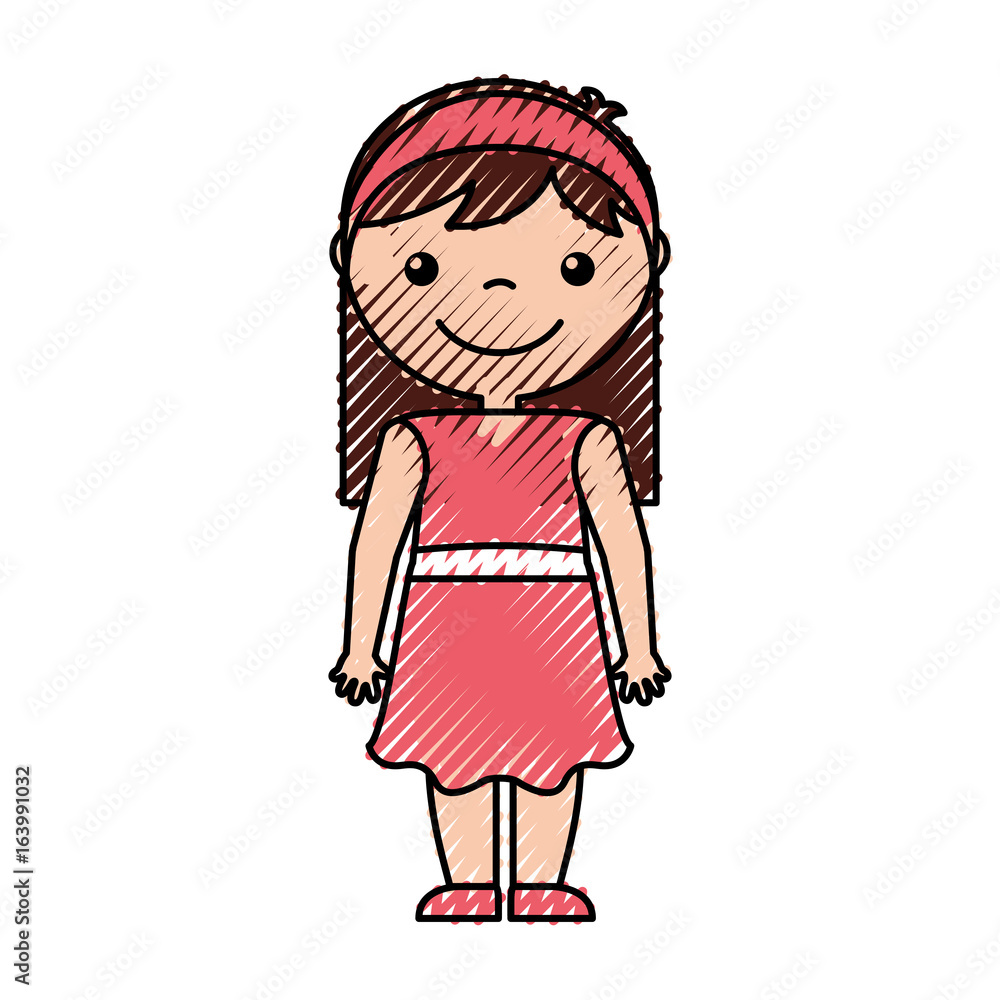 cute girl character icon vector illustration design cute girl character icon vector illustration design