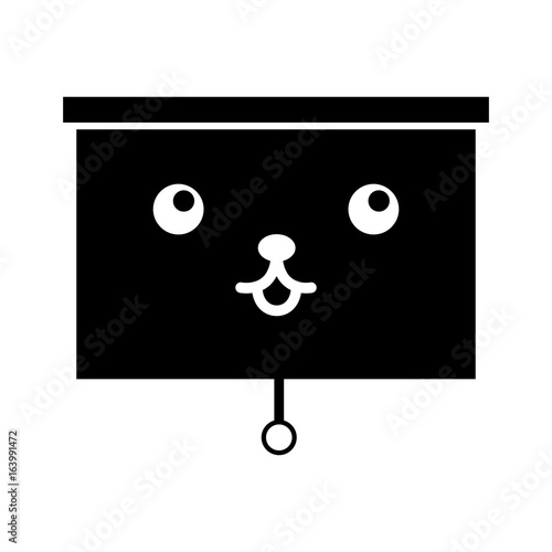 Window blind kawaii character vector illustration design