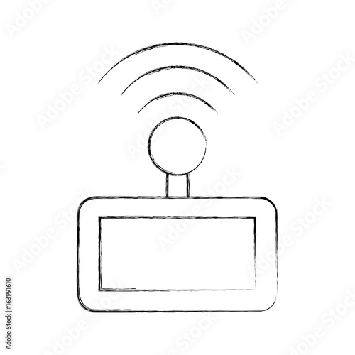 Drone remote control icon vector illustration design