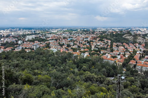Wallpaper Mural Amazing Panoramic view of city of Plovdiv from Bunardzhik tepe hill (hill of libertadors), Bulgaria Torontodigital.ca