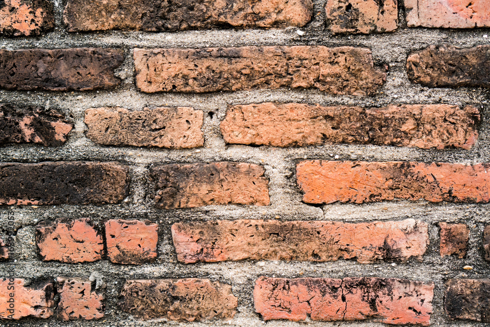 Obraz premium Brick red background, clean paint Beautifully arranged Can be assembled in one part of advertising.