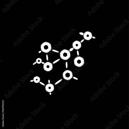 Atomic compound of DNA molecules pattern