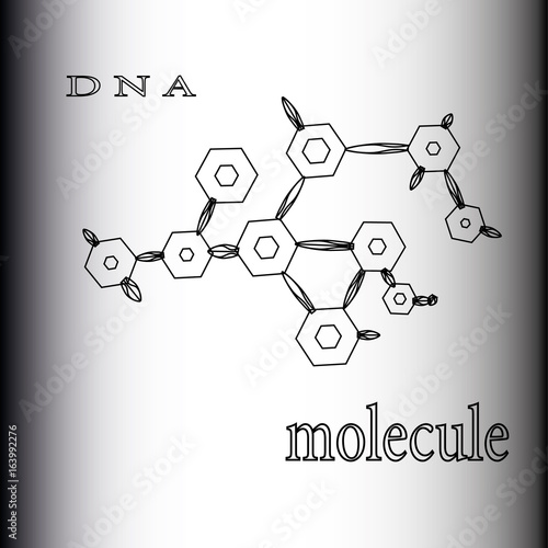 Atomic compound of DNA molecules pattern