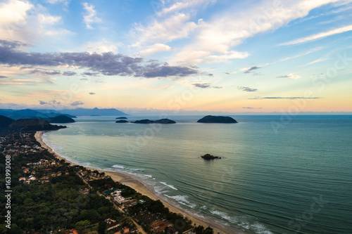 Aerial View of Sao Sebastiao Beaches, Sao Paulo, Brazil © gustavofrazao