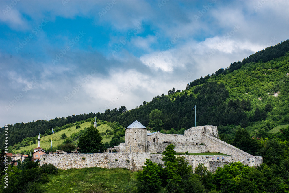 Old fortress in small Bosnian town