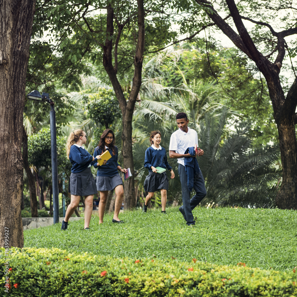 Obraz premium Diversity Students Friends Happiness Concept