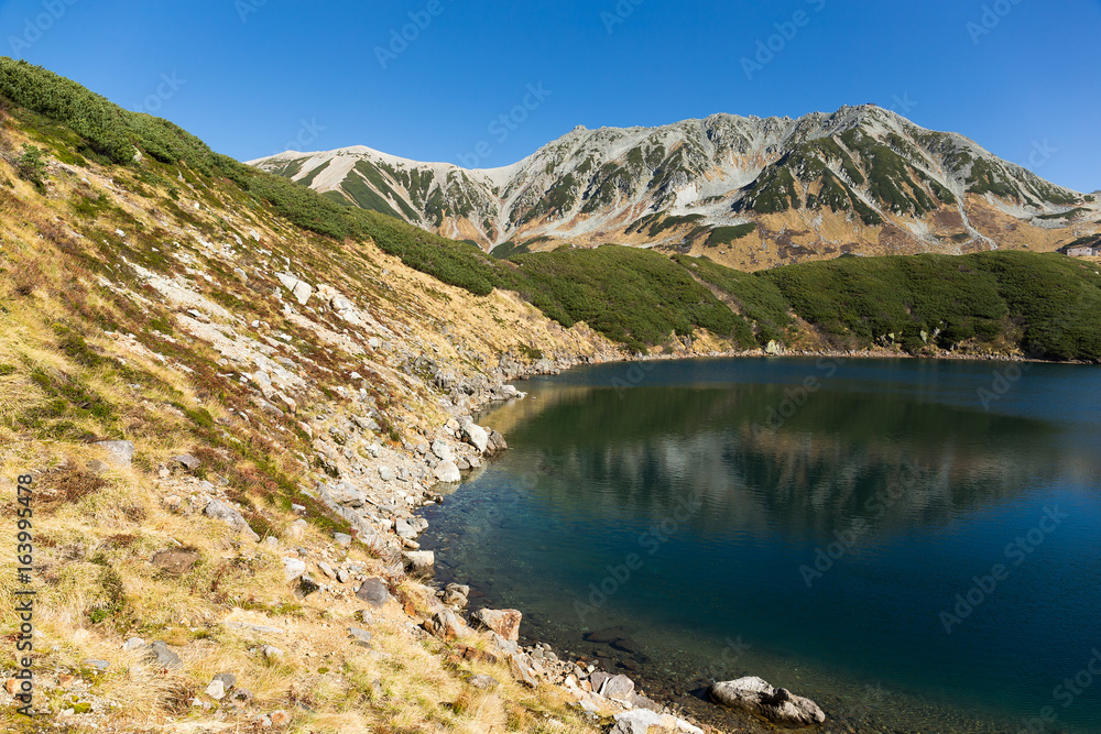 Mikurigaike pond in the Tateyama at Japan Mikurigaike pond in the Tateyama at Japan