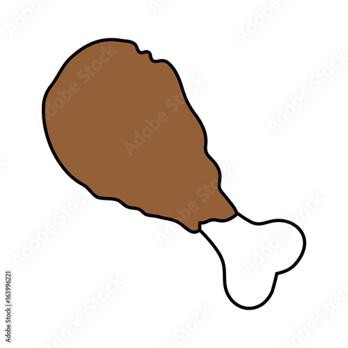 chicken thigh vector illustration