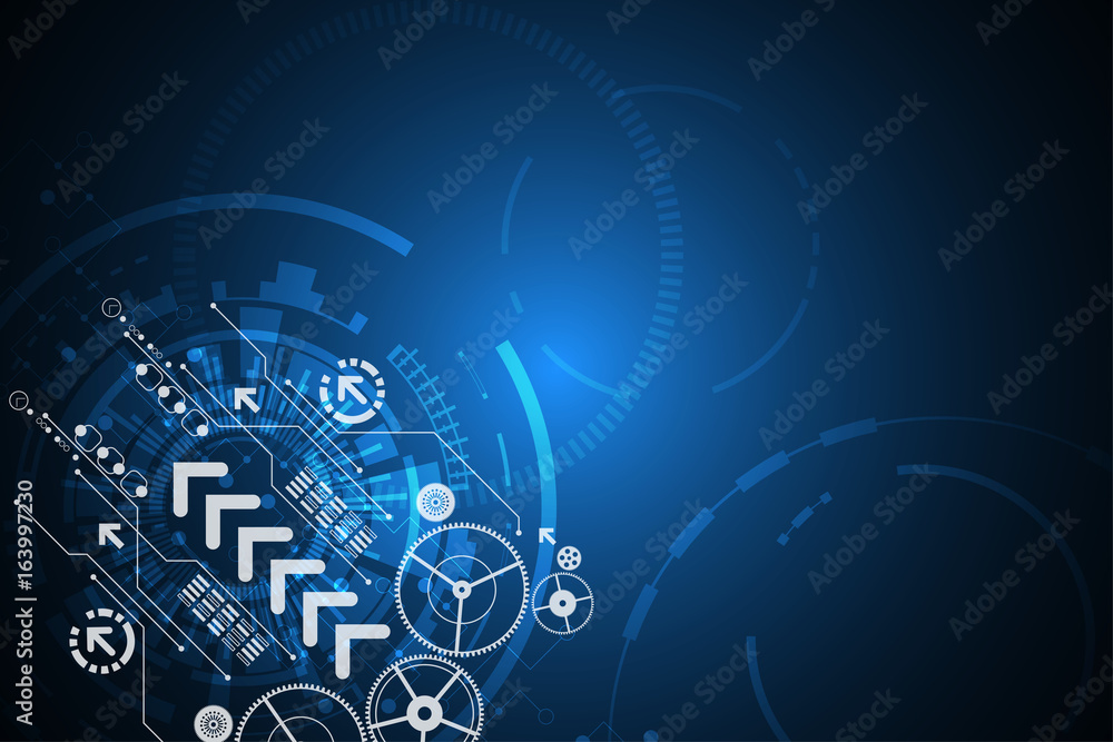 Obraz premium Vector abstract background technology concept.