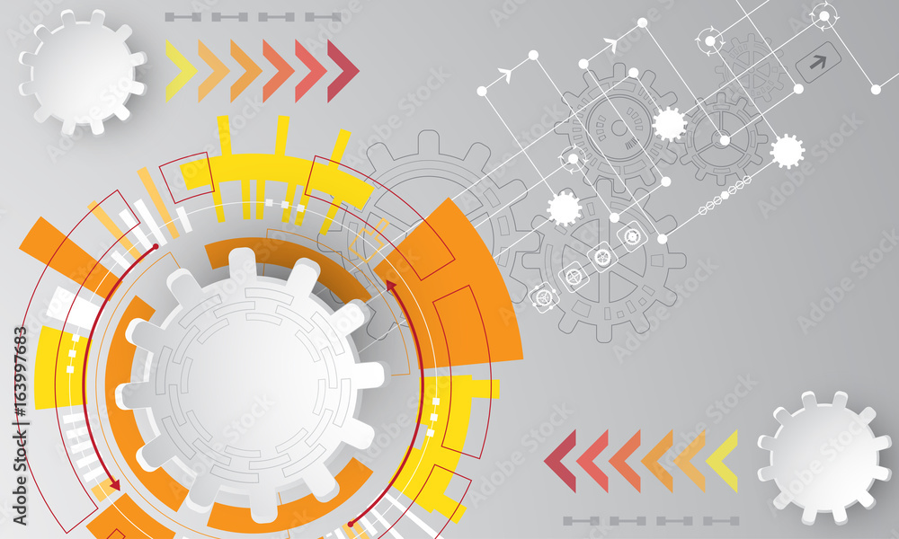 Vector abstract technology gear concept. Vector abstract technology gear concept.