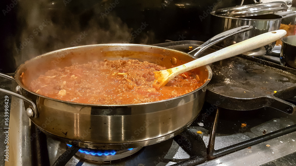 Cooking ground beef for evening meal Cooking ground beef for evening meal