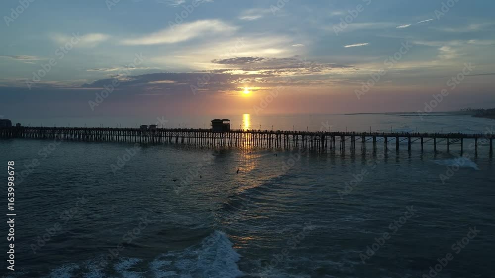 Sunset at the Oceanside Pier. Oceanside is 35 miles north of San Diego, California, USA Sunset at the Oceanside Pier. Oceanside is 35 miles north of San Diego, California, USA