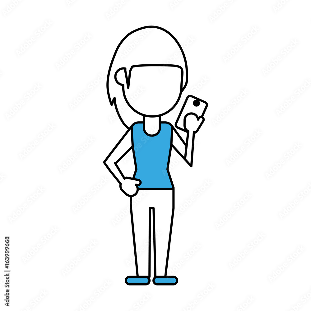 standing woman vector illustration standing woman vector illustration