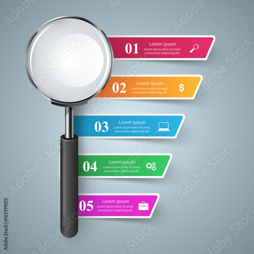 Business infographics. Loupe icon.