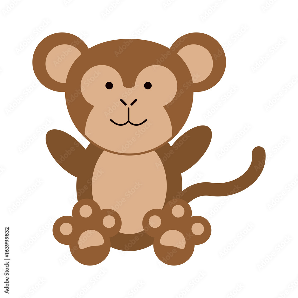 cute monkey or stuffed animal icon image cute monkey or stuffed animal icon image