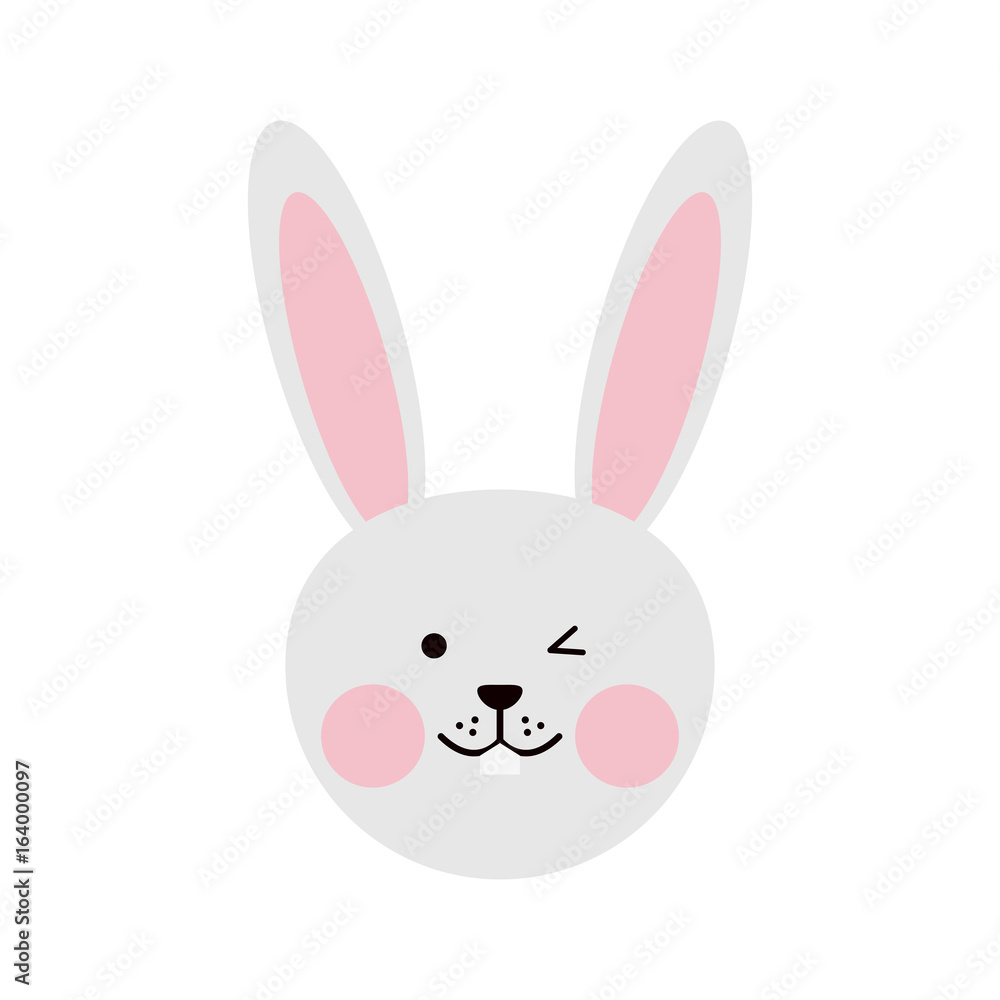 cute rabbit or bunny icon image cute rabbit or bunny icon image