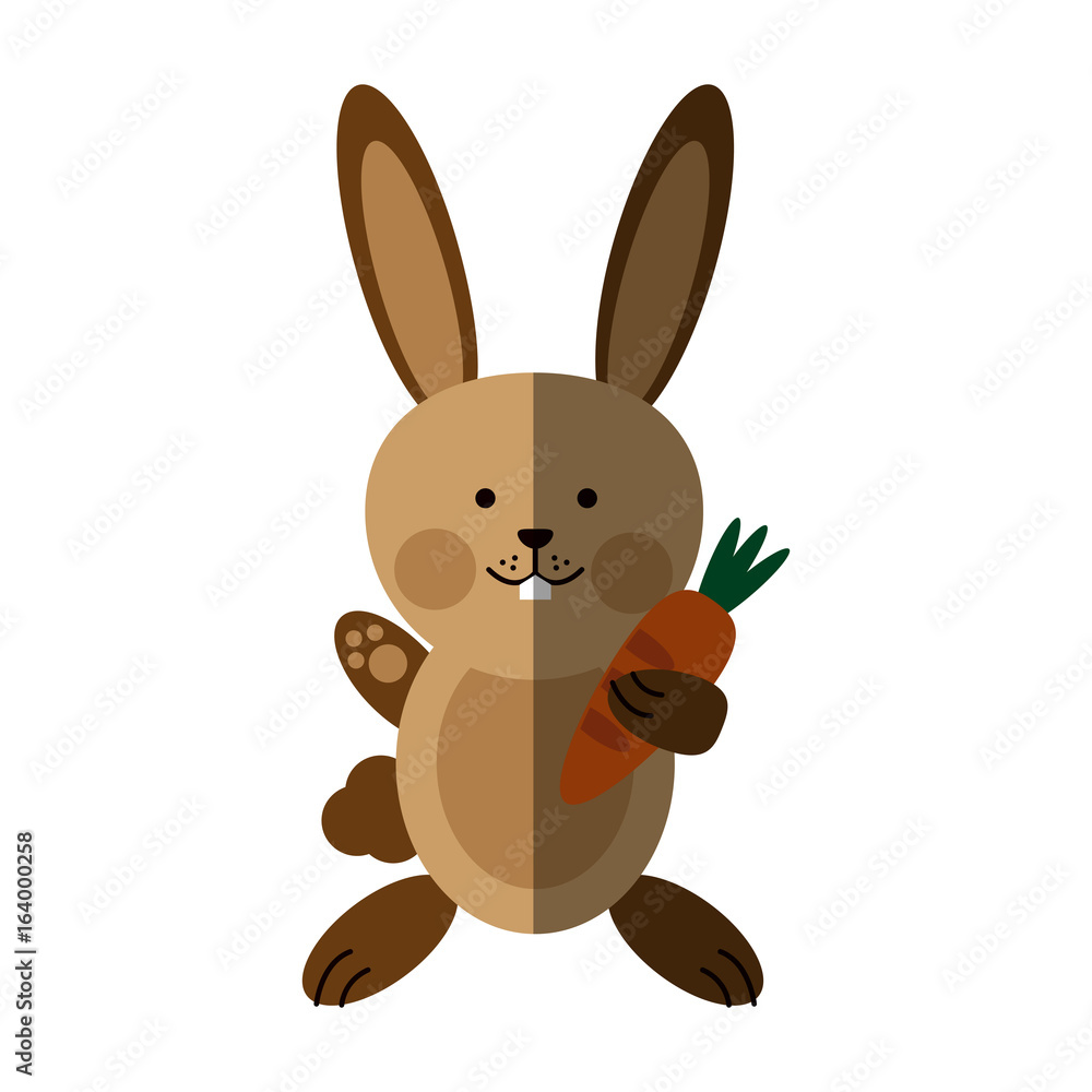 cute rabbit or bunny icon image