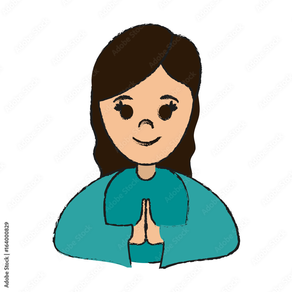 woman wearing tunic cute cartoon icon image woman wearing tunic cute cartoon icon image