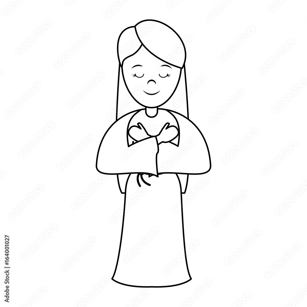 woman wearing tunic cute cartoon icon image woman wearing tunic cute cartoon icon image