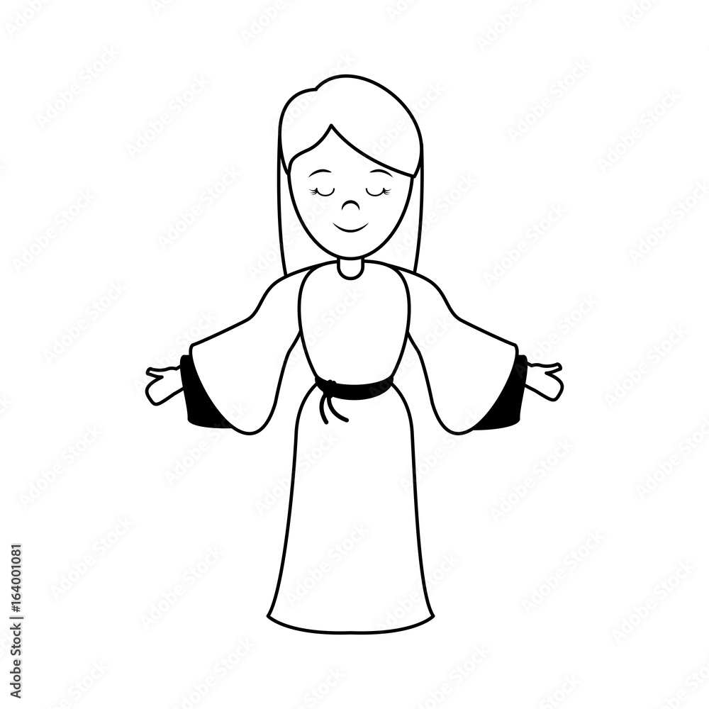 woman wearing tunic cute cartoon icon image woman wearing tunic cute cartoon icon image