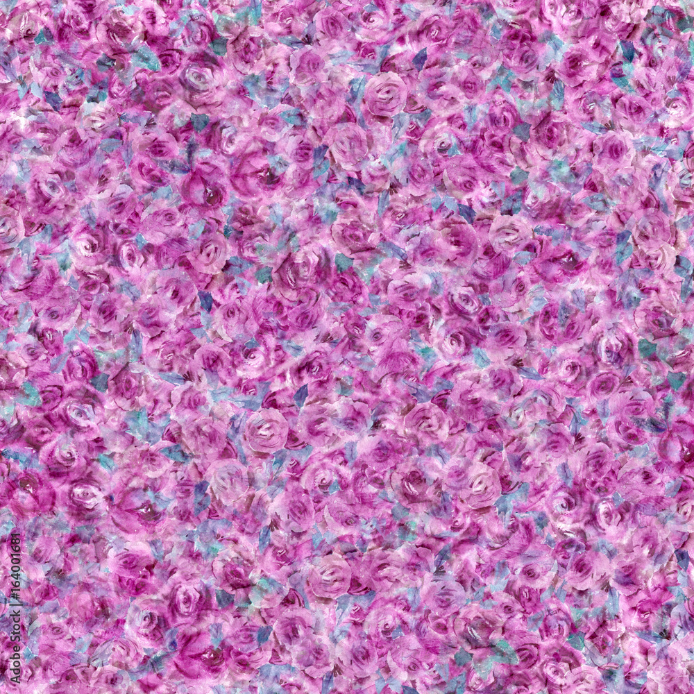 Watercolor painting pattern. Little pink roses background. Watercolor painting pattern. Little pink roses background.