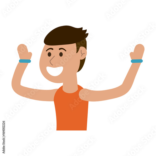 happy man smiling cartoon icon image