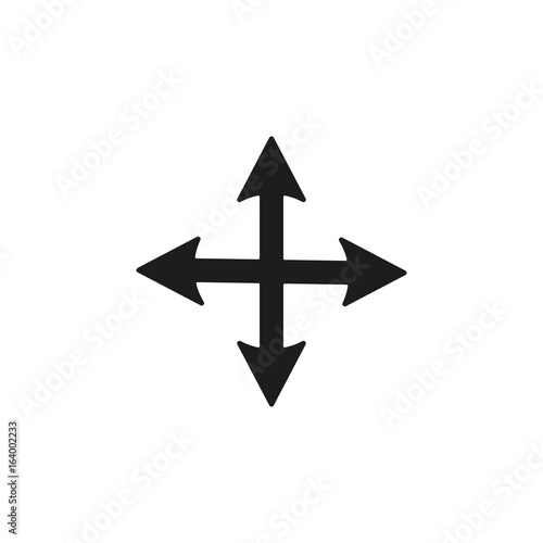 Crossed arrows simple icon