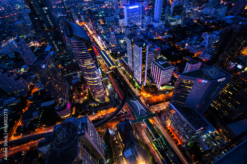 The light on the road at night and the city in Bangkok, Thailand on March 31, 2015. © MAGNIFIER
