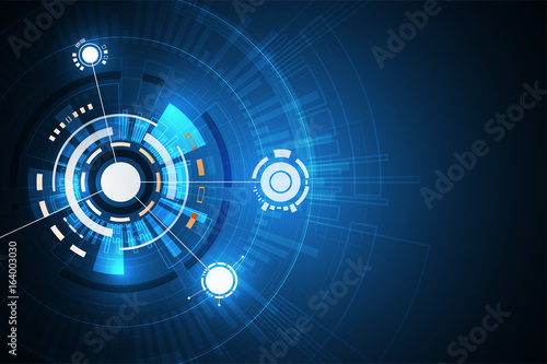 Wallpaper Mural Vector in technology concept on blue background. Torontodigital.ca