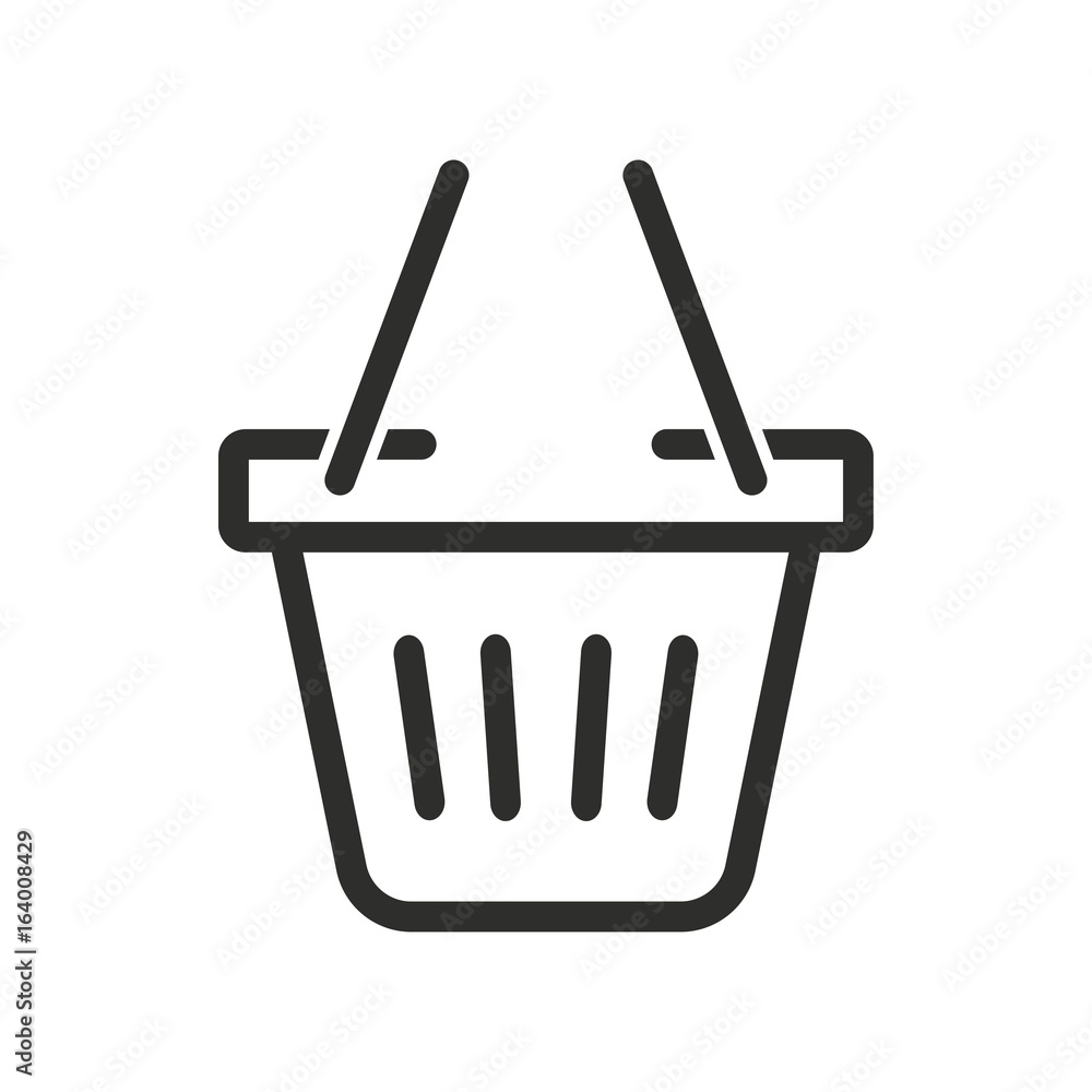 Shopping basket vector icon. Shopping basket vector icon.