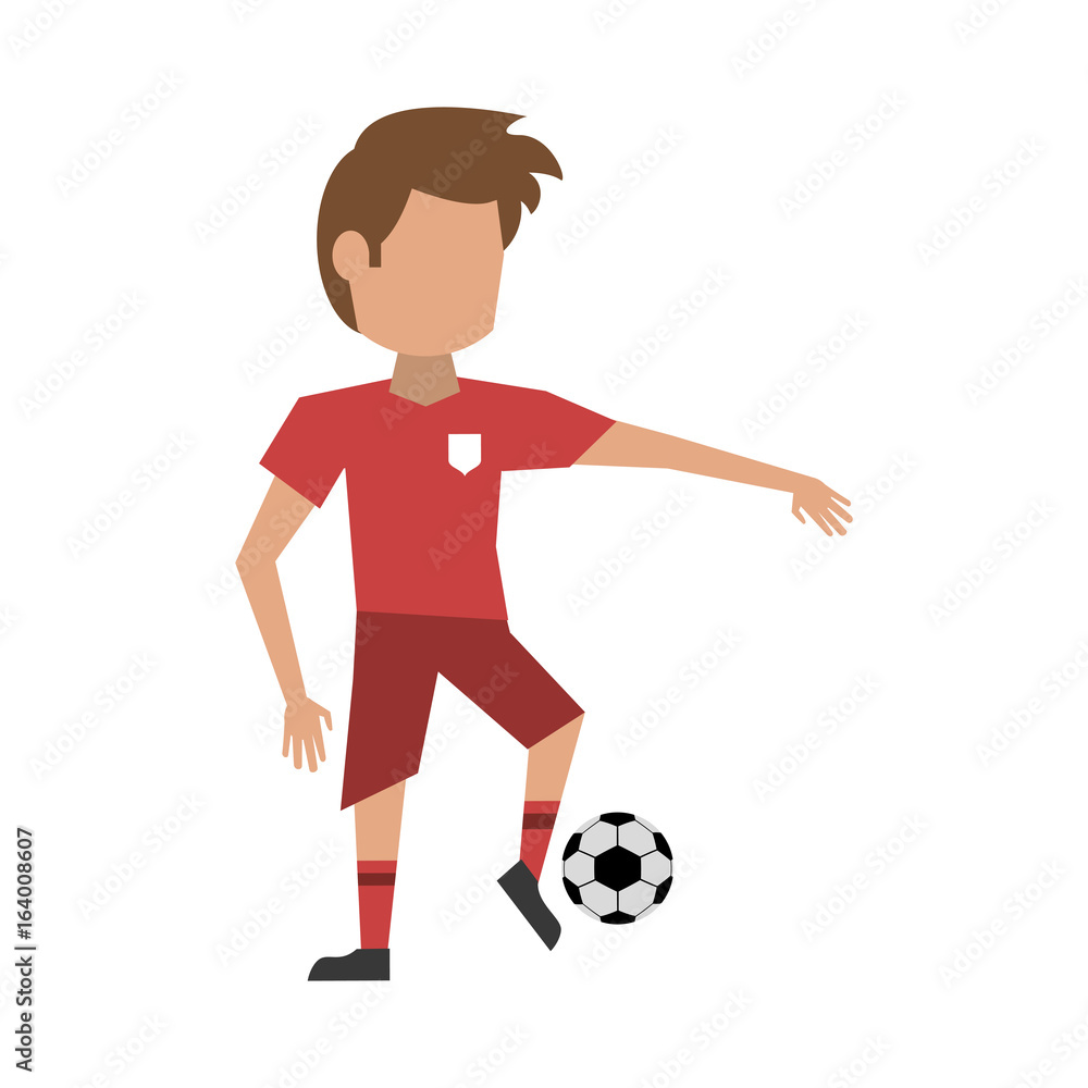 football player athlete sport avatar icon image vector illustration design 