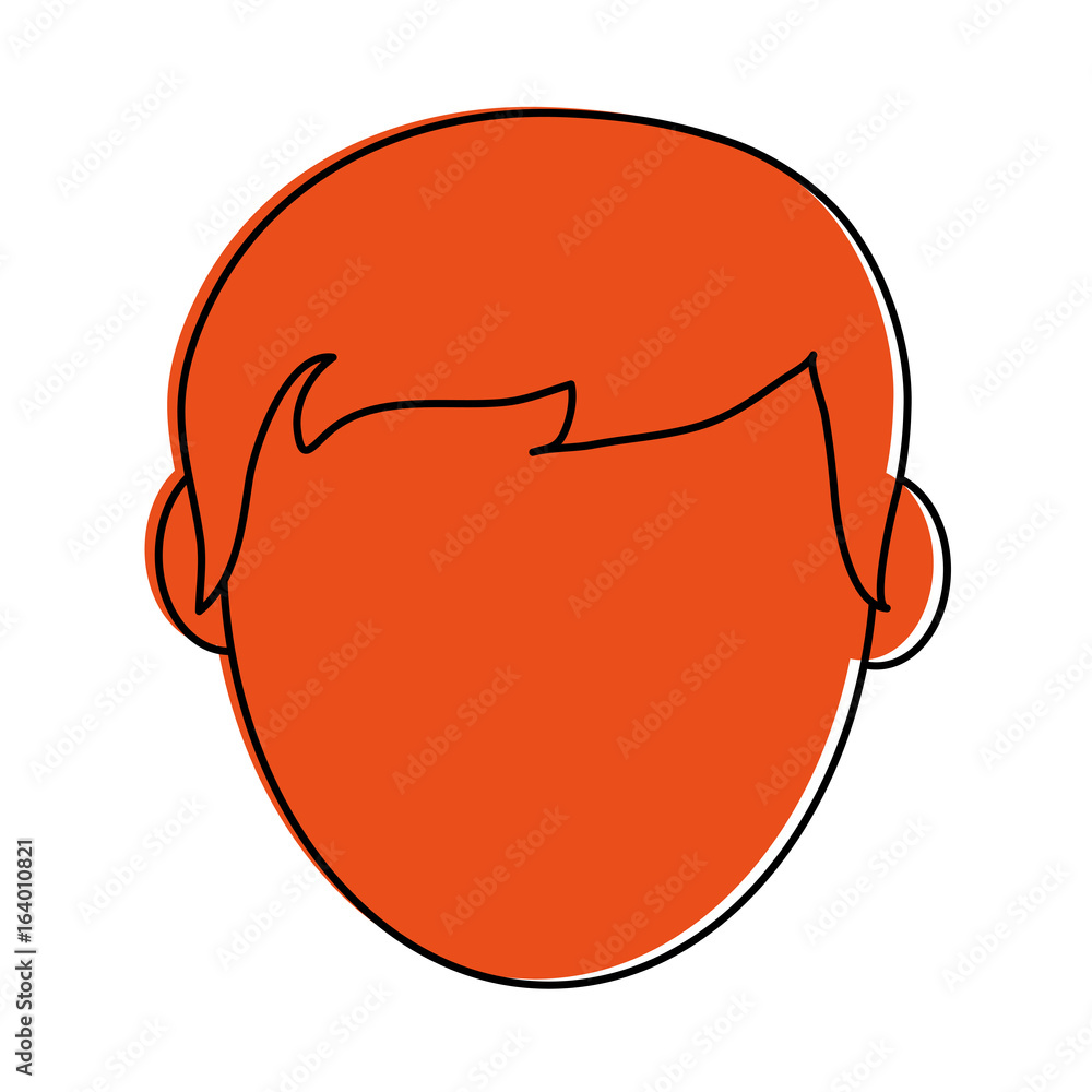 head of man avatar icon image vector illustration design orange color head of man avatar icon image vector illustration design orange color