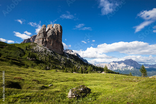 Summer alpine mountain rocky hills landscape