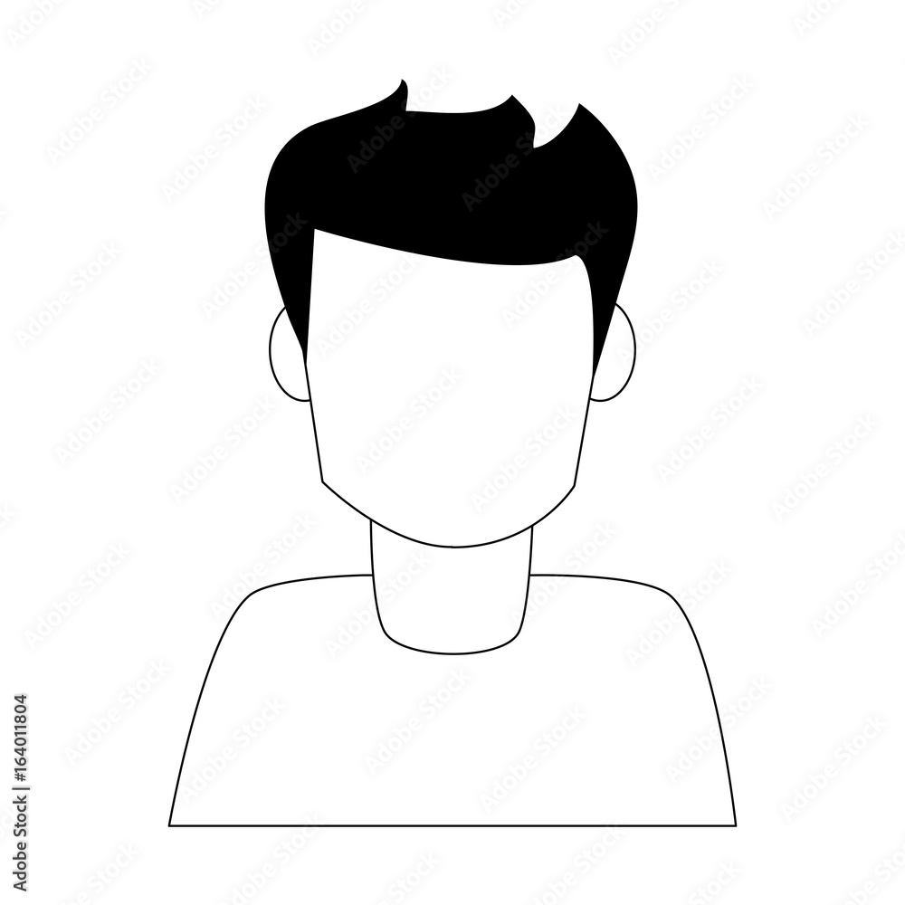 portrait of man avatar icon image vector illustration design black and white portrait of man avatar icon image vector illustration design black and white