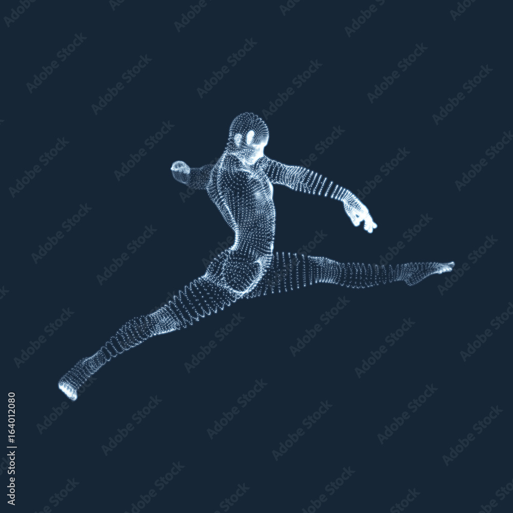 Gymnast. Man. 3D Human Body Model. Gymnastics Activities for Icon Health and Fitness Community. Vector Graphics Composed of Particles. Gymnast. Man. 3D Human Body Model. Gymnastics Activities for Icon Health and Fitness Community. Vector Graphics Composed of Particles.