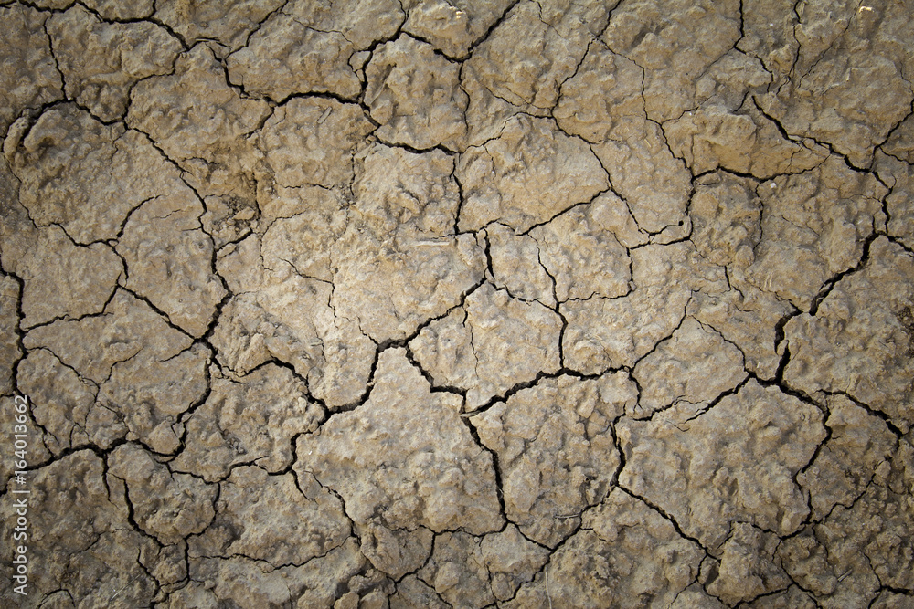Dry mud soil due to drought Dry mud soil due to drought