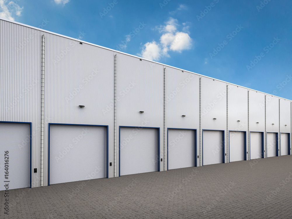 warehouse exterior with shutter doors warehouse exterior with shutter doors