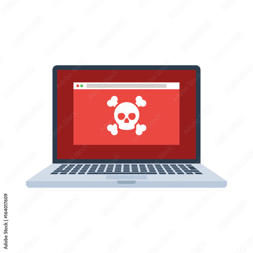 Laptop with virus Laptop with virus