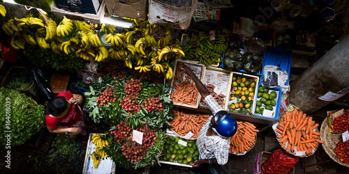 View of market stall.