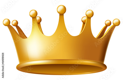 Golden crown. Vector illustration.